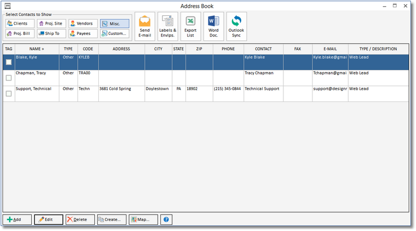 address book window-web lead
