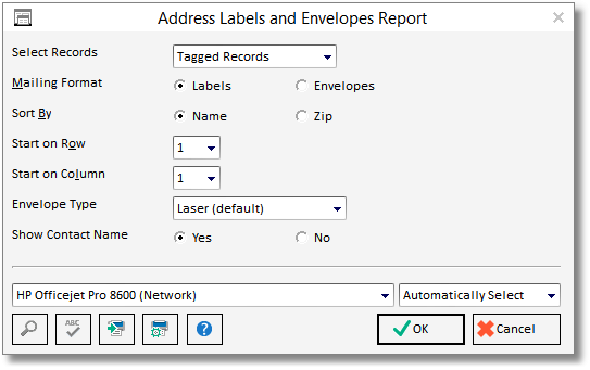 address labels window
