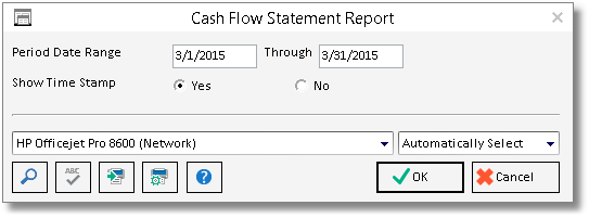 cash flow stmt report