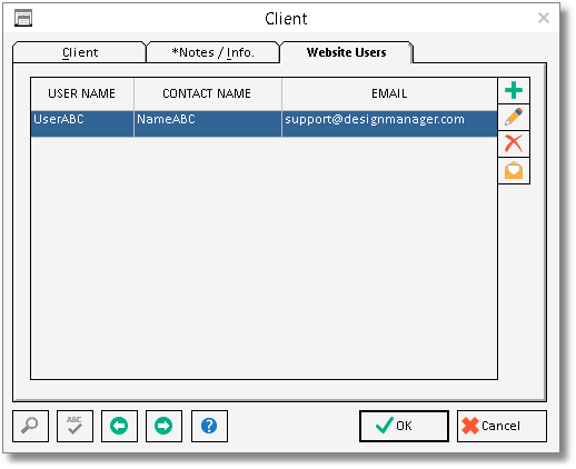 client glossary-web users tab