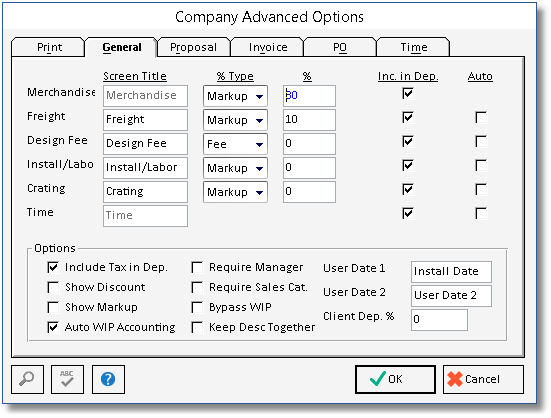 company adv -general tab