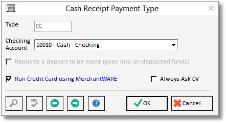 cr payment type window MW