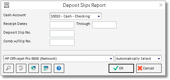 dep slips report