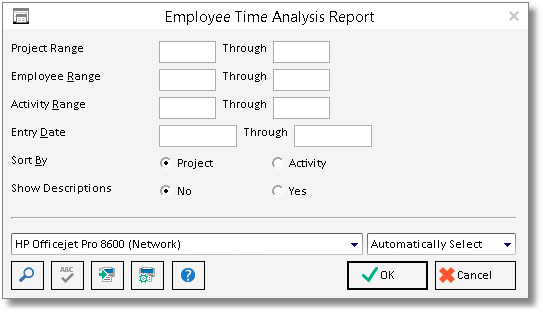 emp time analysis report