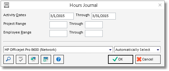 hours journal report