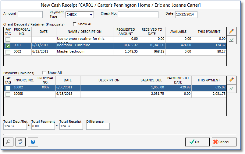 new cash receipt window