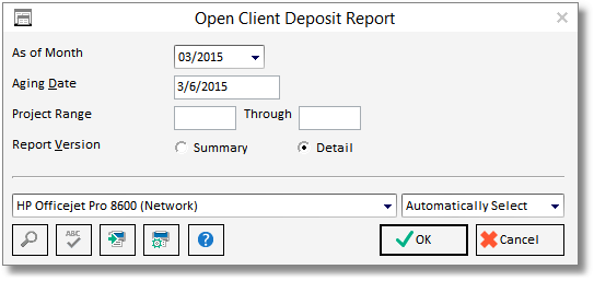 open client dep report