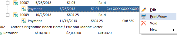 Print CC receipt_paid invoice by MW