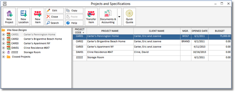 proj specs window