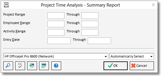 proj time analysis - summary report