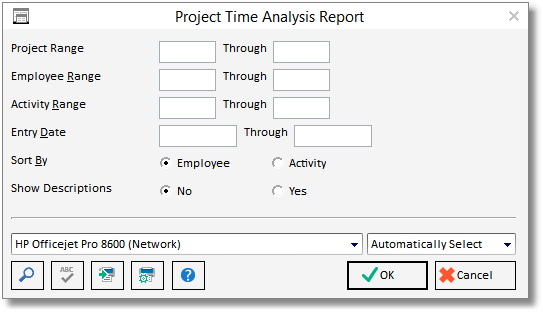 proj time analysis report