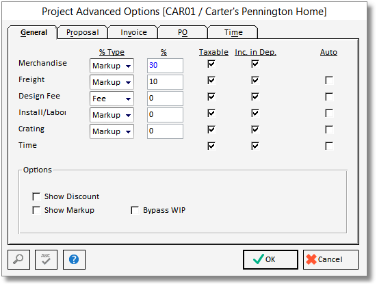 proj_adv_general tab