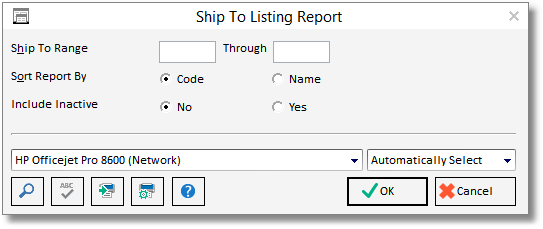 ship to list report