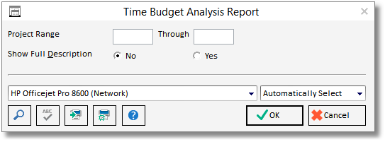 time budg analysis report