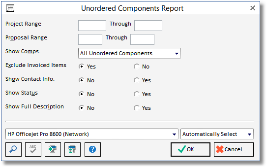 unorder comps