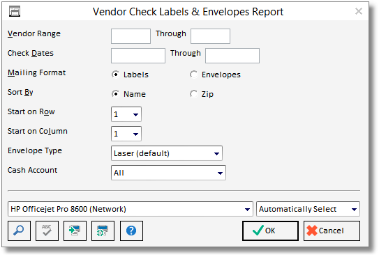 vendor chk labels report