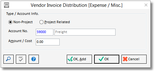 vendor invoice dist window_exp -NON proj related