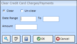 clear cc charges payments window