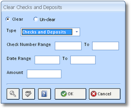 Clear Checks and Deposits