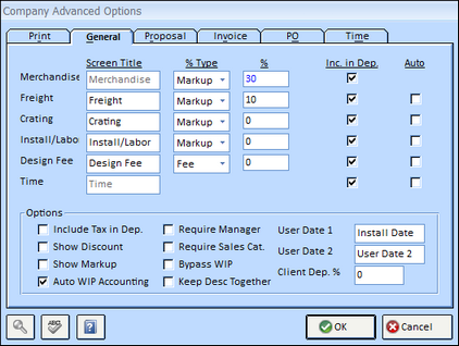 Company Advanced Options General