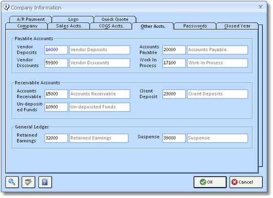 Company Information Other Accts