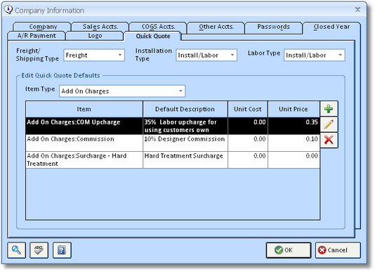 Company Information Quick Quote