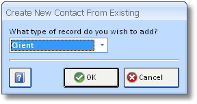 Create New Contact From Existing Window