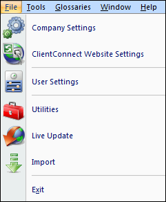 file menu