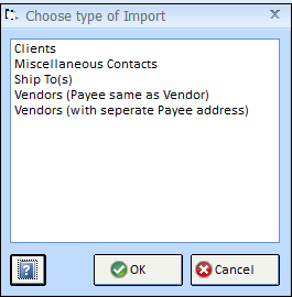 import - choose import type