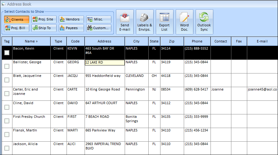 import-address book after