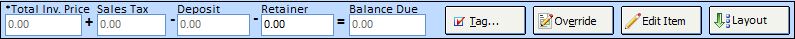 invoice bottom of window
