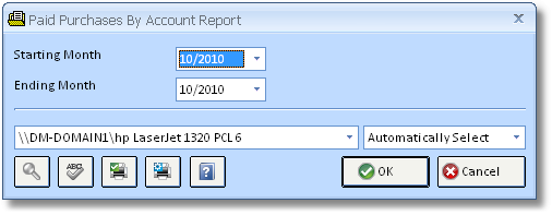 Paid Purchases by Account