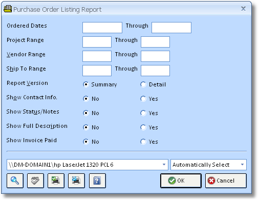 PO Listing