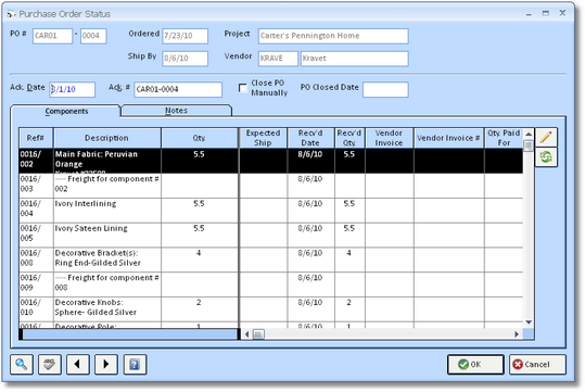 Purchase Order Status