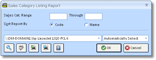 Sales Category Listing