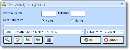 Time Activity Listing
