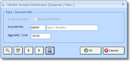 Vendor Invoice Dist - Expense view - vendor return