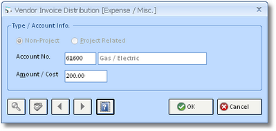 Vendor Invoice Dist - Expense view