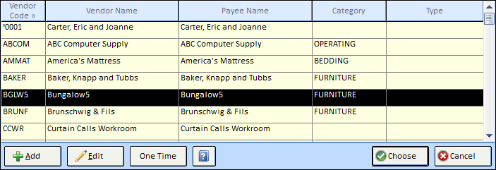Vendor Search