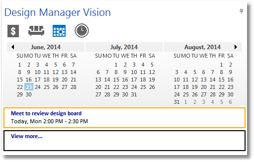 dm vision - task appointments extended view