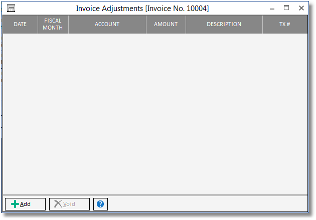 Invoice adjustments
