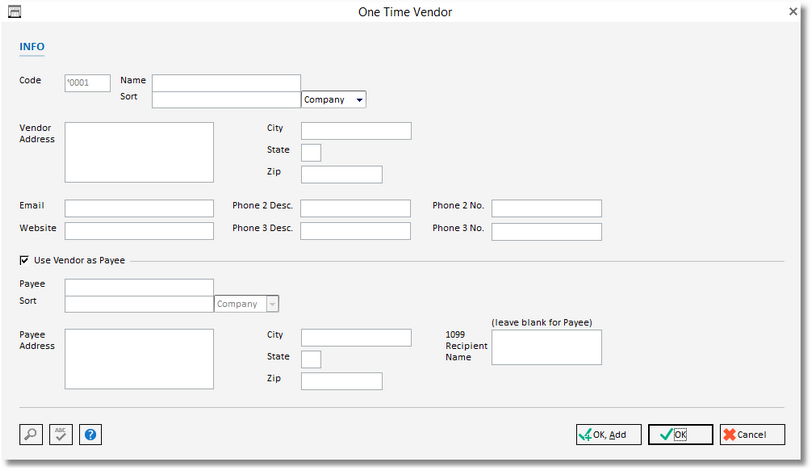 one time vendor window