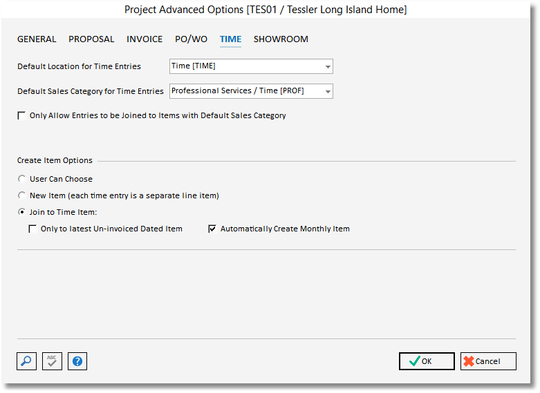 project - advanced- time tab