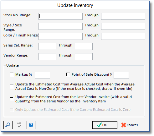 update inventory