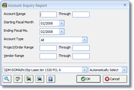 Account Inquiry Report