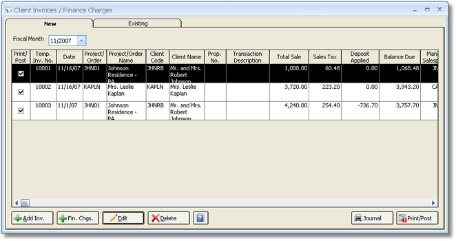 Client Invoices - New