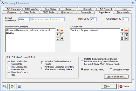 Company Information - Inventory
