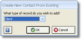 Create New Contact From Existing Window