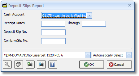 Deposit Slips Report