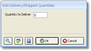 Edit Delivery - Shipped Quantities - Change Delivery